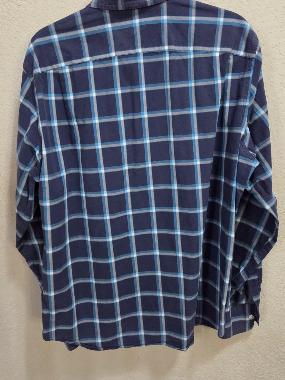 J. Crew Navy Blue Plaid Button-Down Shirt